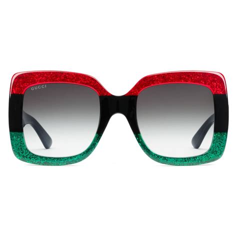 red sunglasses gucci|gucci sunglasses red and green.